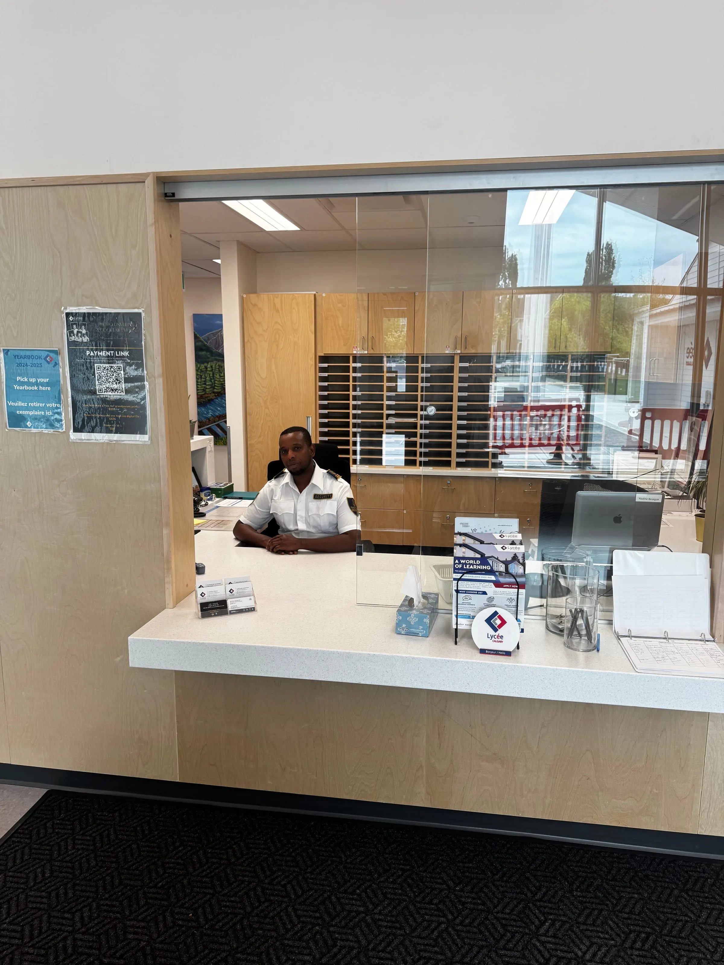 Guard Tower Security concierge guard at a Calgary front desk reception