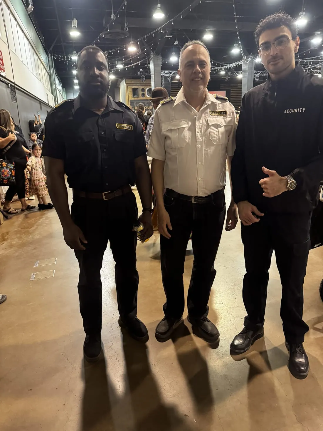 Guard Tower Security event supervisor coordinating with his team at a venue