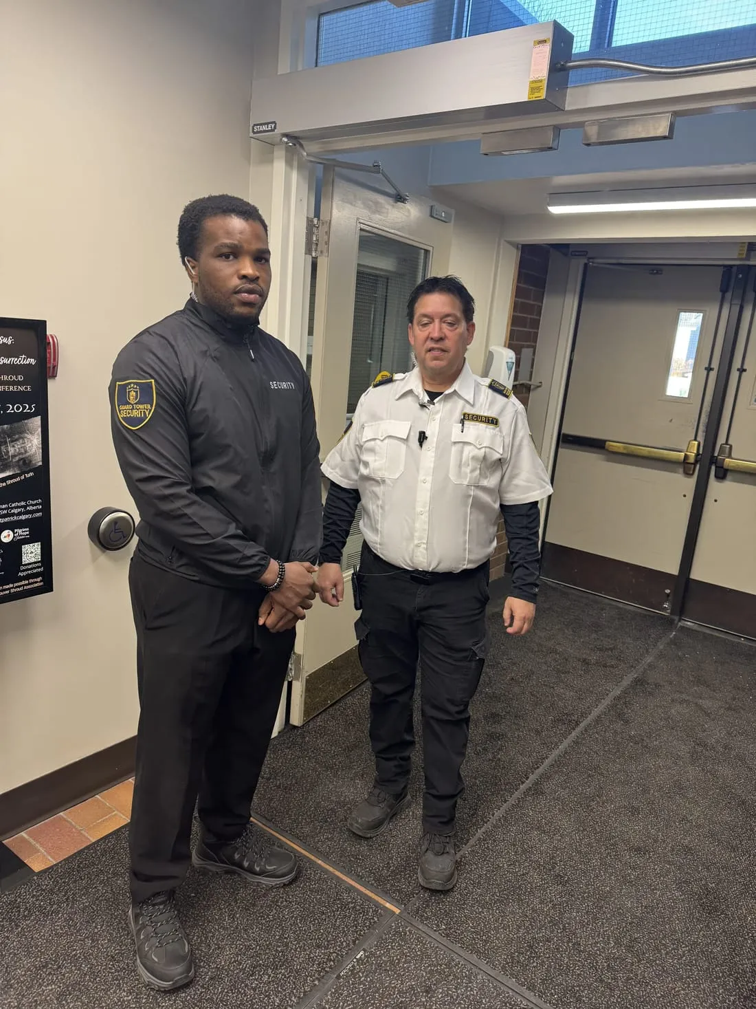 Guard Tower Security officers posted at a facility entrance
