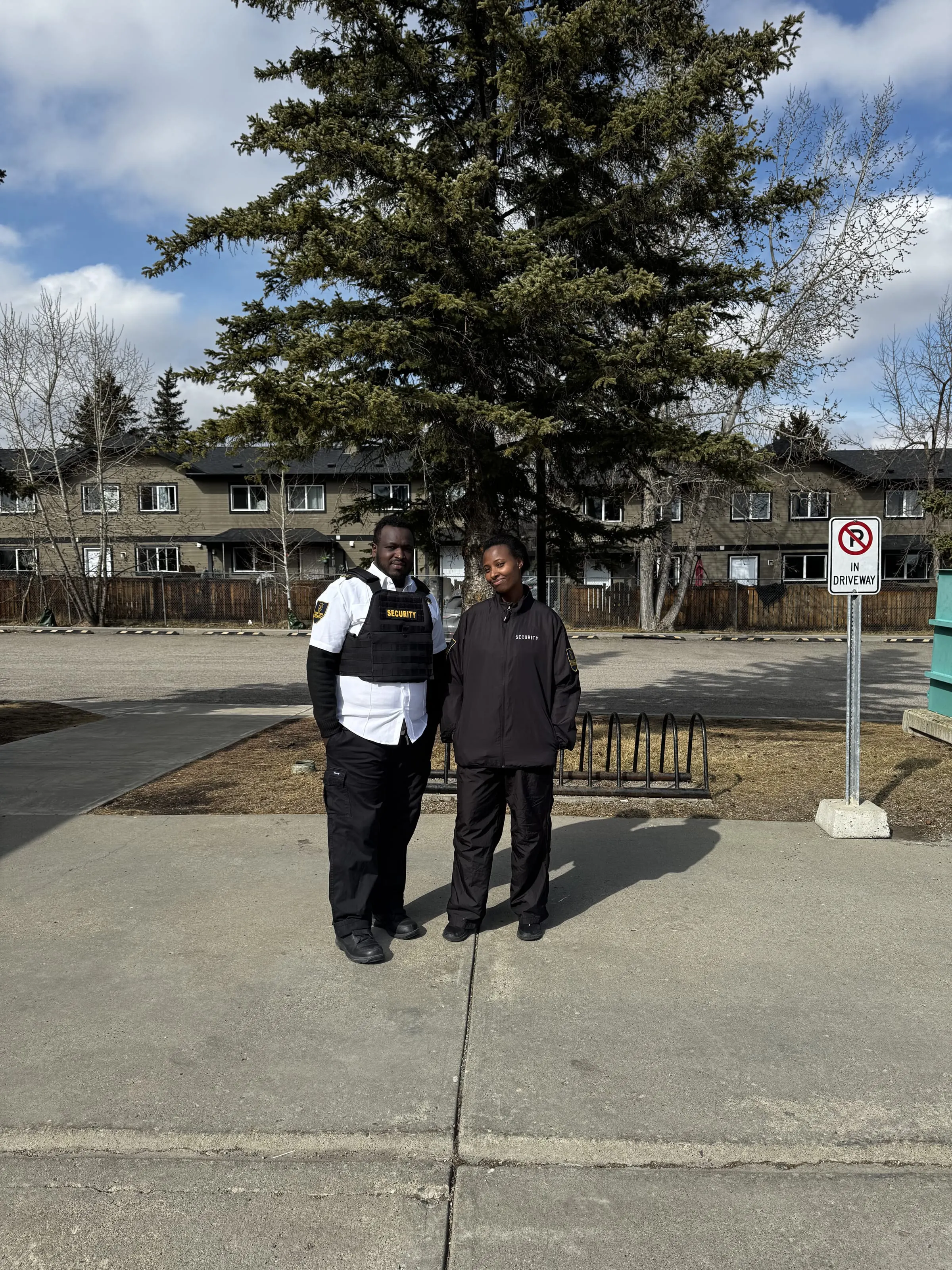 Guard Tower Security community patrol guard speaking with a resident