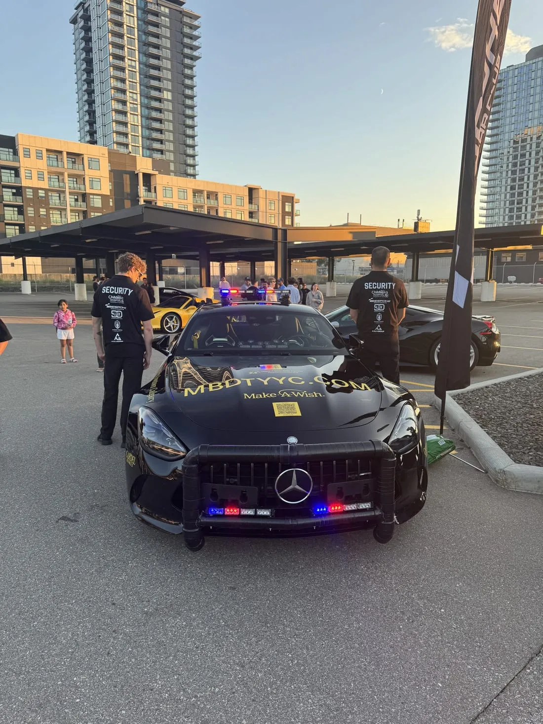 Guard Tower Security team at the Make-A-Wish exotic car event in Calgary
