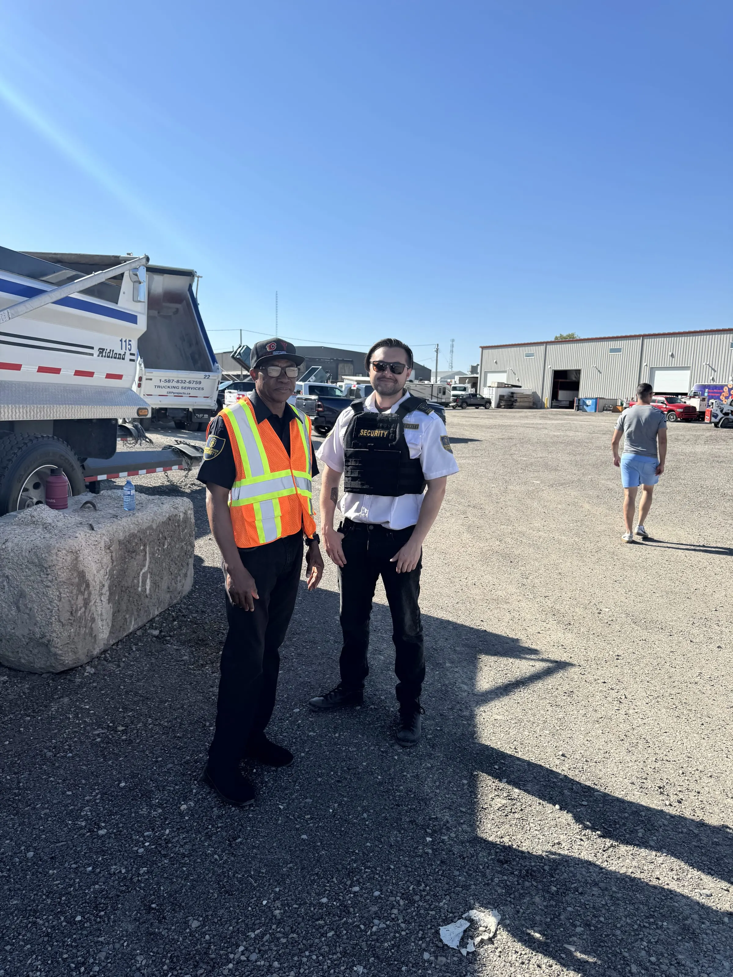 Guard Tower Security team on a site inspection at an industrial yard