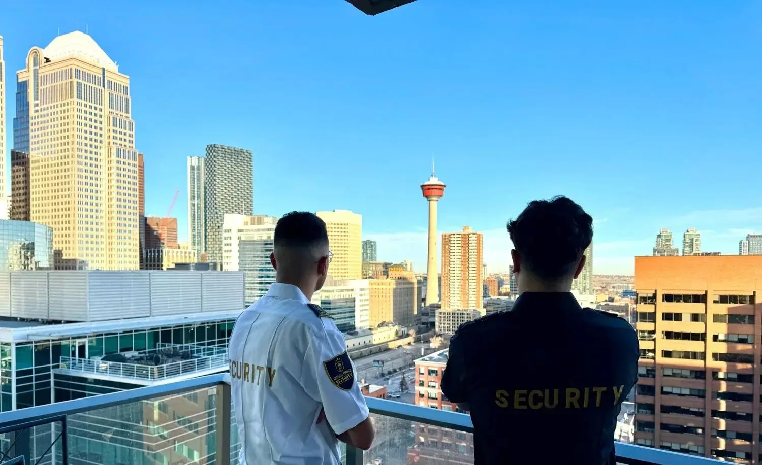 Guard Tower Security guard on duty in Calgary