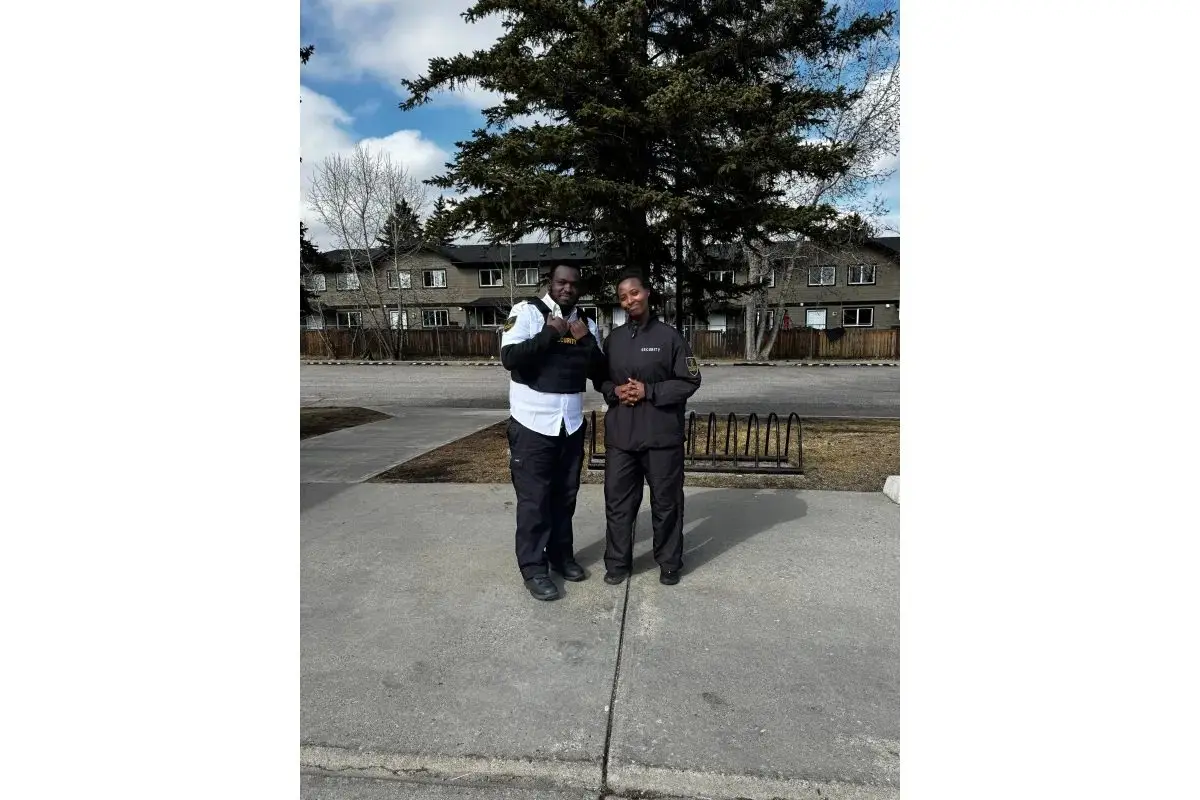 Security guard representing a Calgary security agency